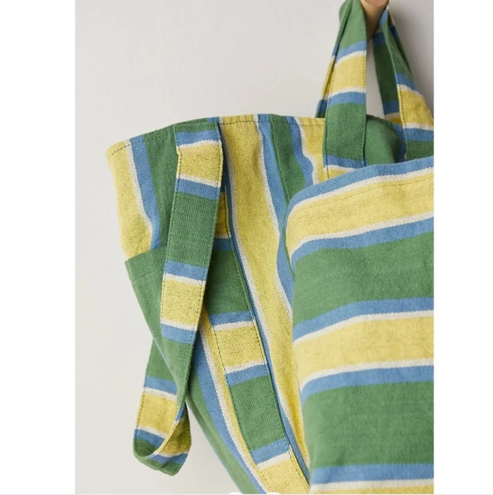 FREE PEOPLE Oversized Tote Bag- GREEN - Picture 4 of 9